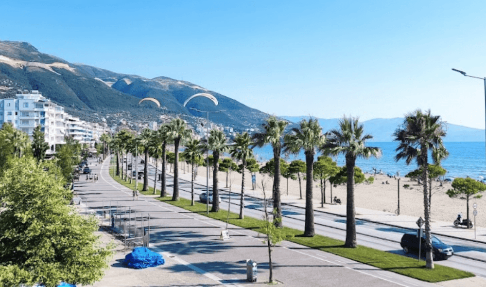 Vlora Lungomare seaside promenade, Albania