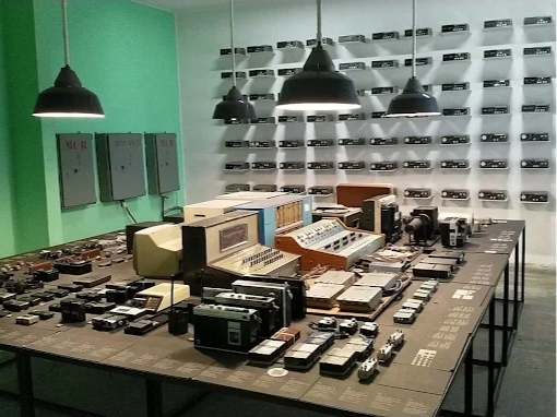 Vintage technology display in museum - Tirana City Tour