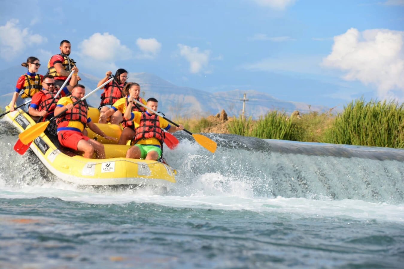 Group rafting on a river - Bistrica Rafting