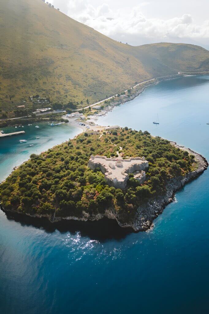 Porto Palermo castle on the Ionian coast