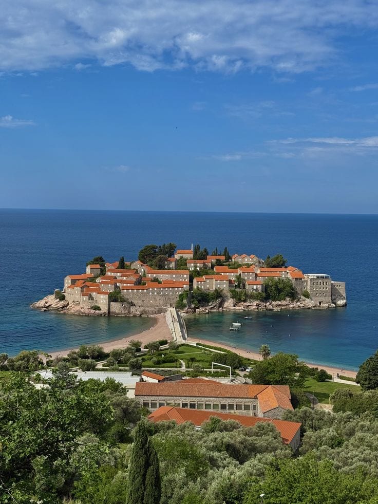 Sveti Stefan island on the Montenegrin Adriatic coast