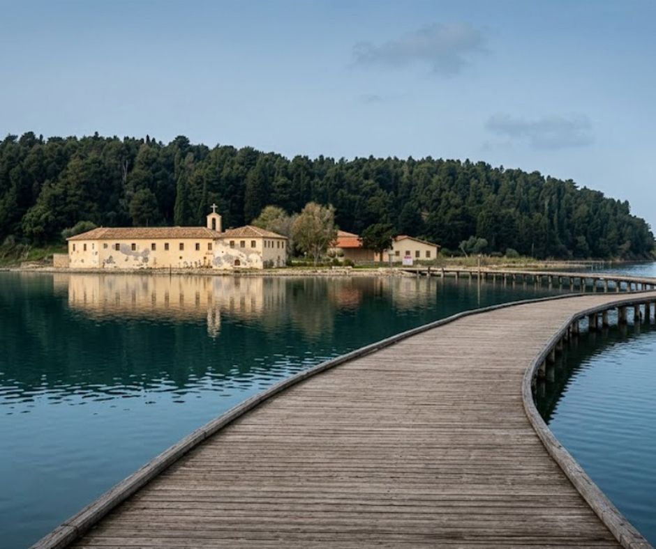 Zvernec island bridge