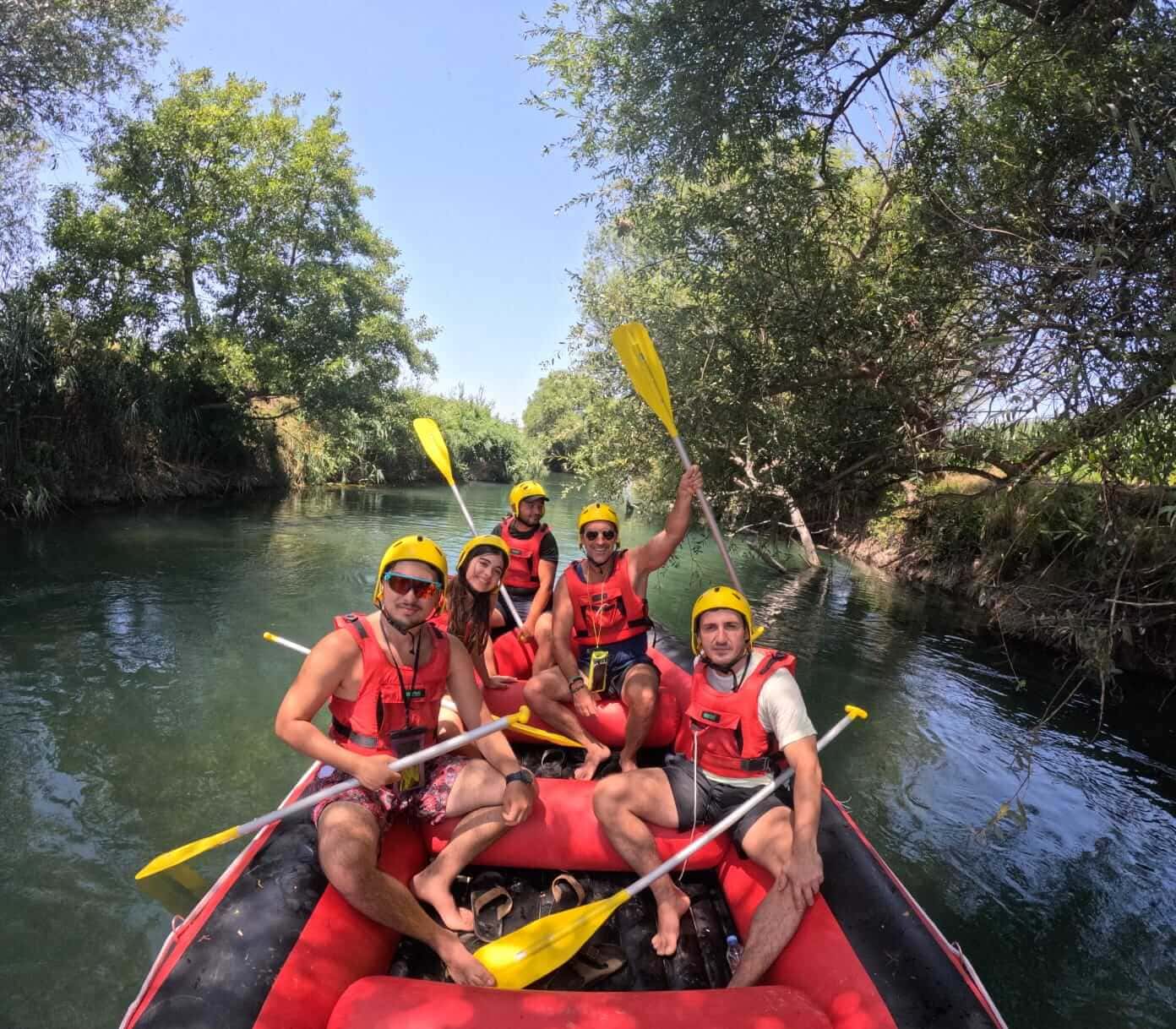 Rafting the green water of the Bistrice River