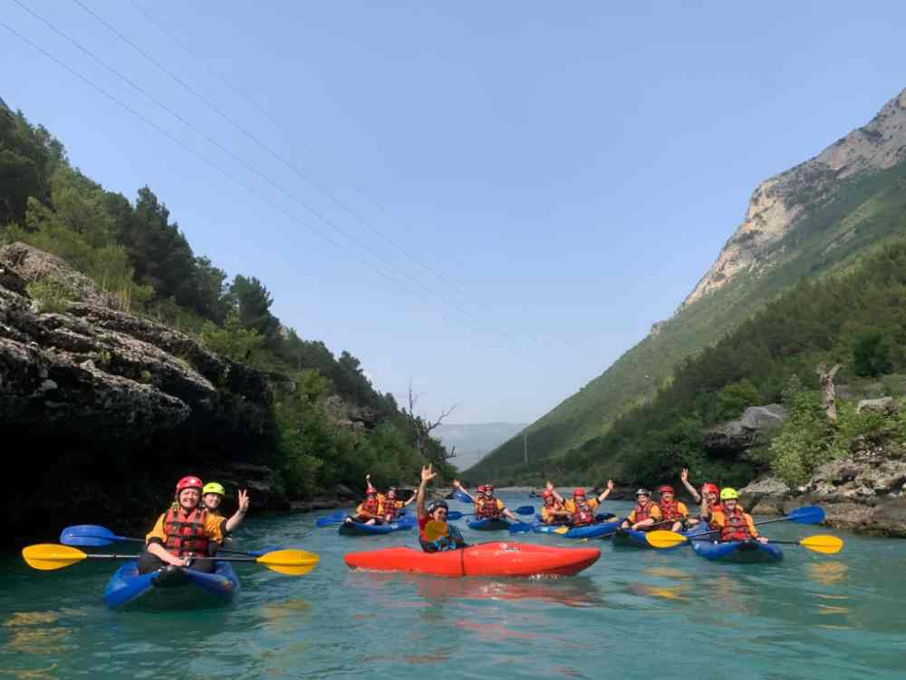 Vjosa River near Permet and the Benja thermal pools, Albania