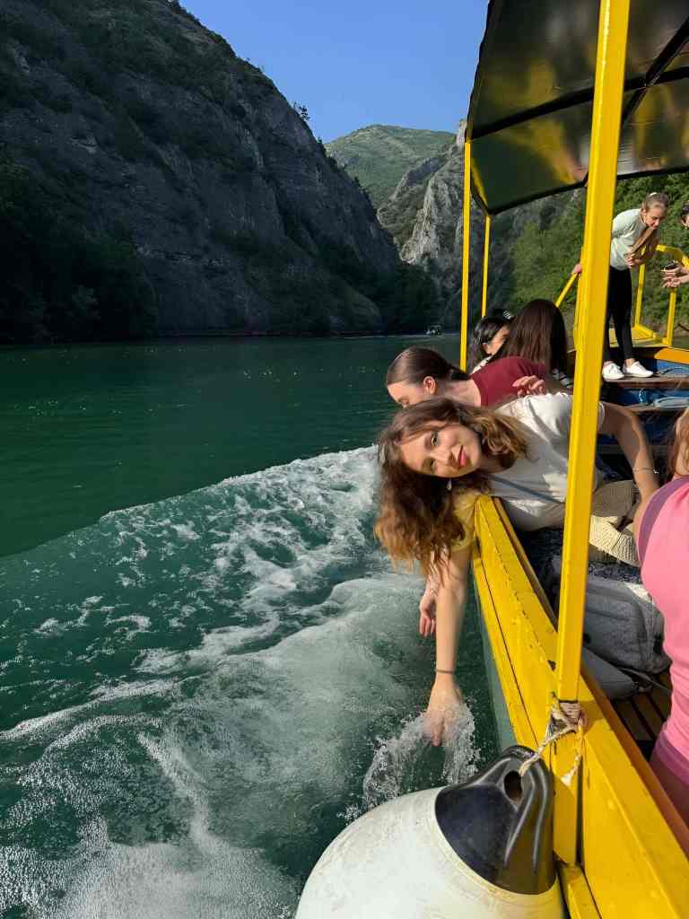 Boat trip on Koman Lake toward the Shala River, northern Albania