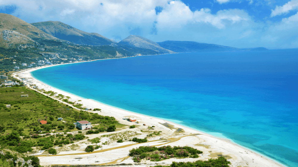 Borsh beach on the Albanian Riviera