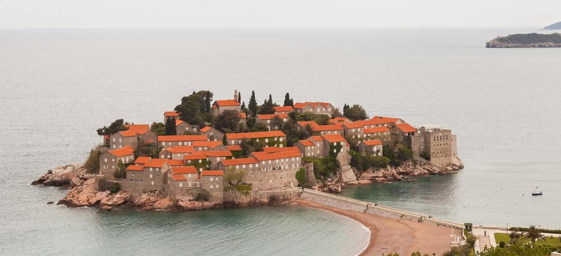 The islet of Sveti Stefan, Montenegro